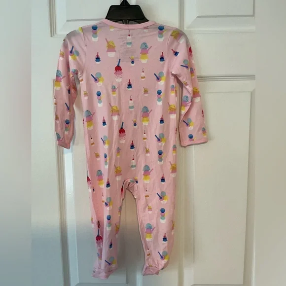 MAGNETIC ME Sundae Funday With Ruffle Detail Footie Pajamas | Pink - Picture 7 of 10